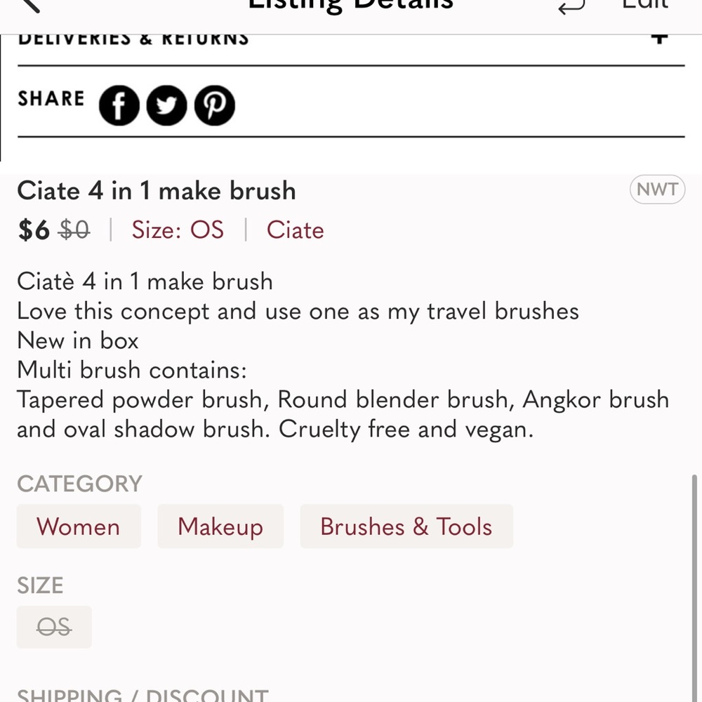 Ciate 4 in 1 make up brush - Picture 8 of 8